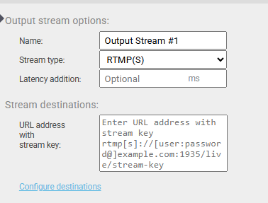Figure 54: CONFIGURING RTMP(S)
