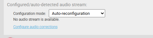 Figure 32: OUTPUT AUDIO STREAM OPTION DIALOG